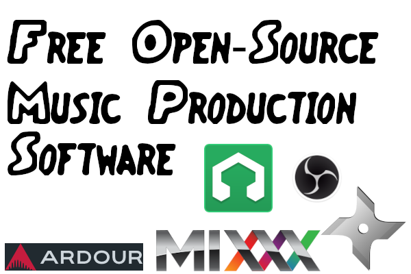 Free Open-Source music production software logos