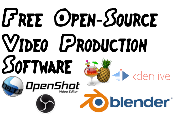 Free Open-Source video production software logos