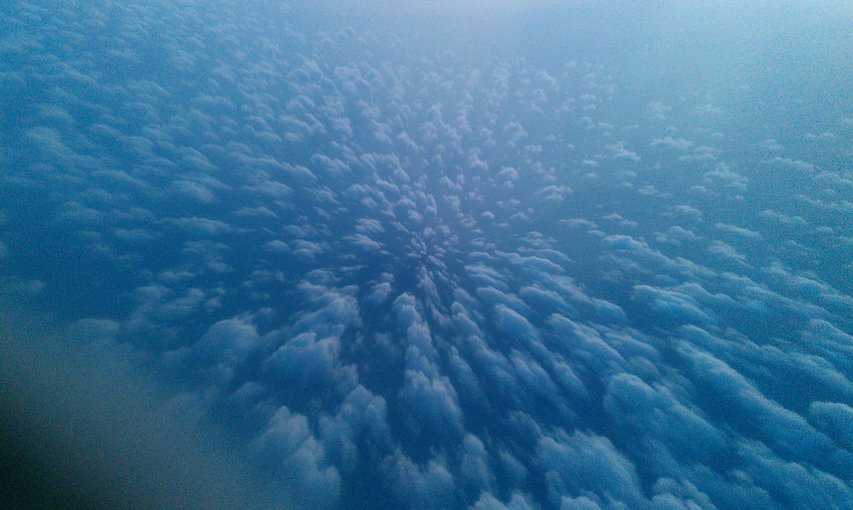 Cloudy sky from an aerial view