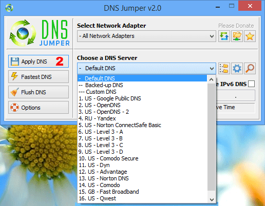 DNS Jumper Screenshot