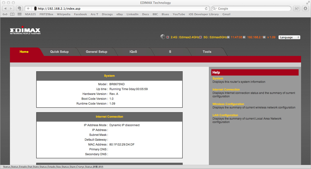 Router GUI with self-signed certificate