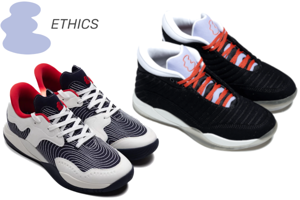 Ethics the Brand basketball shoes and logo