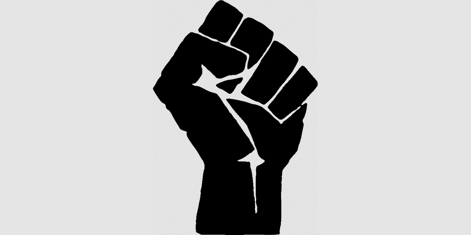 Black fist raised