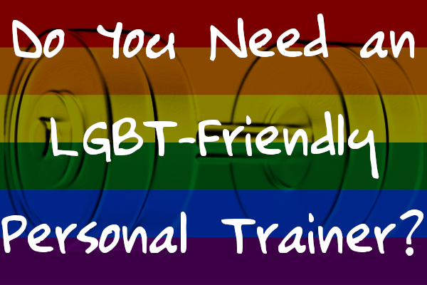 LGBT flag with an embossed dumbbell