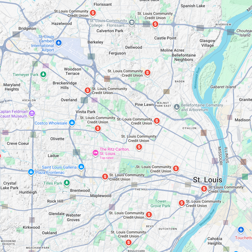 St Louis Community Credit Union Branches on Google Maps