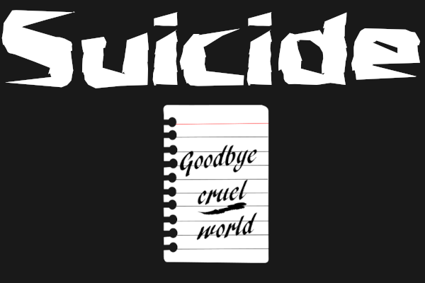 Suicide text and 'Goodbye Cruel World' text