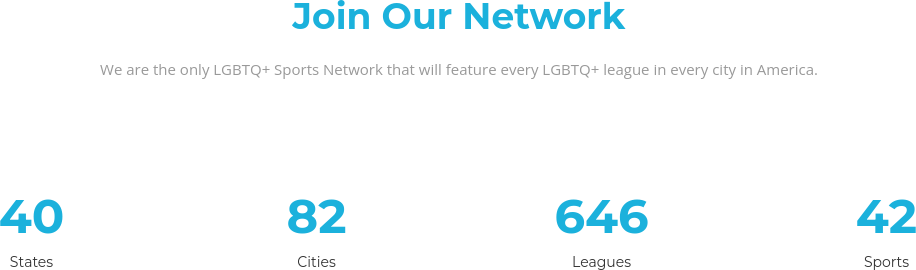 United States Gay Sports Network league counter in June 2022