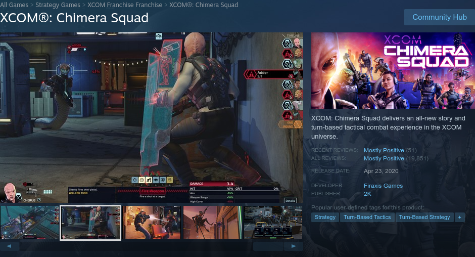 XCOM: Chimera Squad Steam page