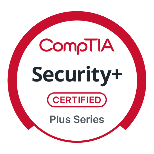 CompTIA Security Plus Certification Credly badge